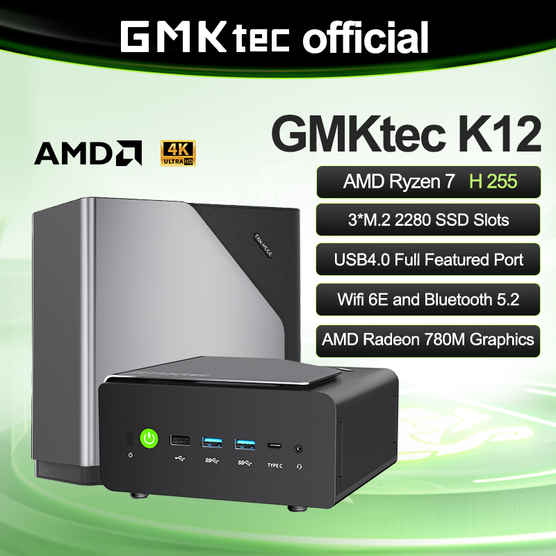 Amd Cpu Ryzen 7 - كمبيوتر صغير GMKtec K12 AMD Ryzen