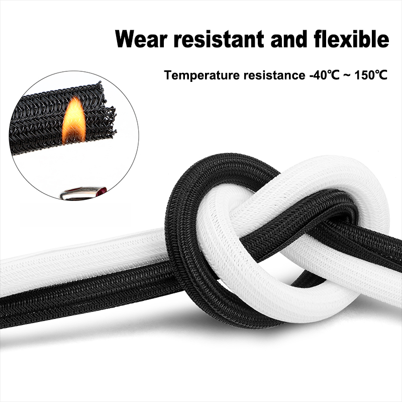 7 ألوان، غلاف مضفر قابل للتمدد - مراجعة Cable Sleeve Braided وسعره