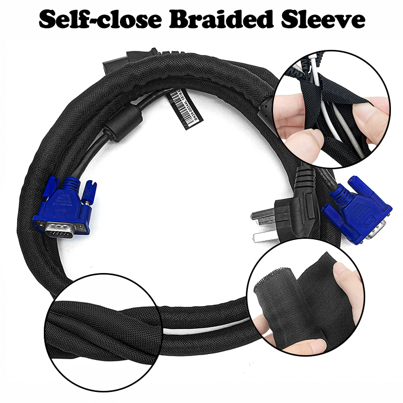 5/10 متر الذاتي إغلاق PET مضفر - مراجعة Cable Sleeve Braided وسعره