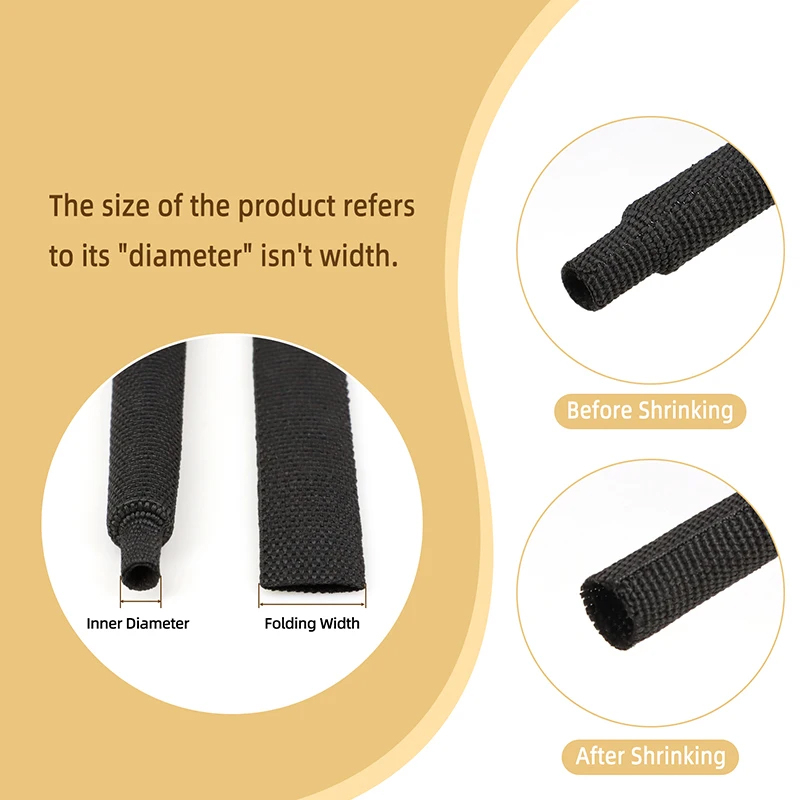 2/5 متر من غلاف الكابلات المضف - مراجعة Cable Sleeve Braided وسعره