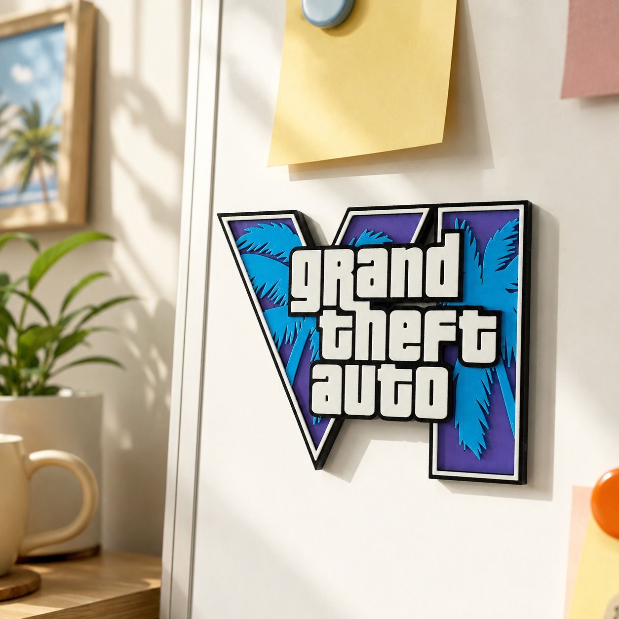 ملصق مغناطيسي مطبوع بتقنية 3D  - مراجعة Gaming Accessories Decor وسعره