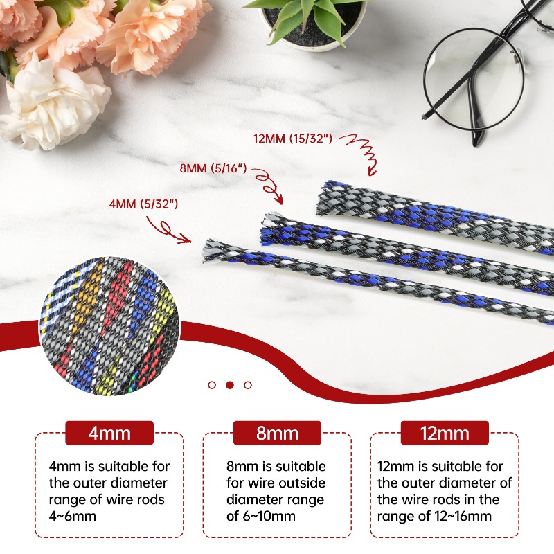 غلاف كابلات من القطن PP وخيوط  - مراجعة Cable Sleeve Braided وسعره