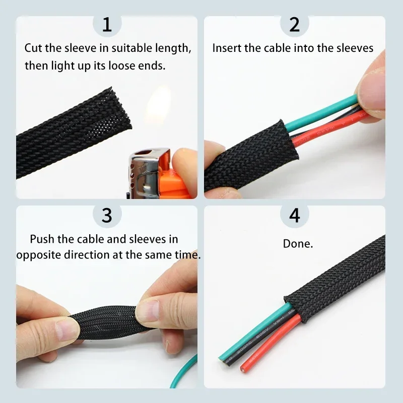 غمد جلد الثعبان عالي الكثافة ل - مراجعة Cable Sleeve Braided وسعره
