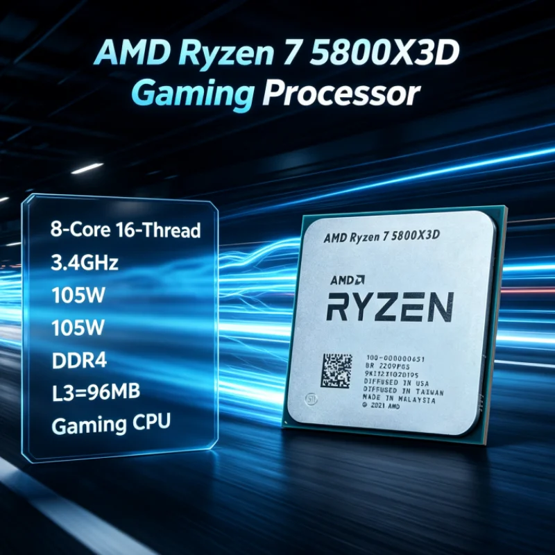 معالج AMD R7 5800X3D بسعة 96 م - مراجعة Amd Cpu Ryzen 7 وسعره