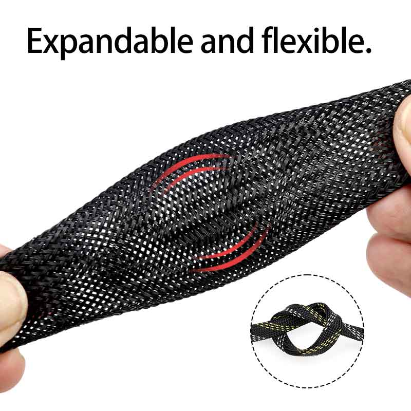 1-50 متر PET توسيع كابل مضفر ك - مراجعة Cable Sleeve Braided وسعره